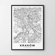 Obrazy i zdjęcia na płótnie - Plakat Mapa Krakowa - miniaturka - grafika 1