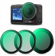 Akcesoria do kamer sportowych - K&F Zestaw Filtrów 3w1 Pl + Nd2-32 + Black Diffusion 1/4 Do Dji Osmo Action 3 4 5 Pro / Sku.2360 - miniaturka - grafika 1