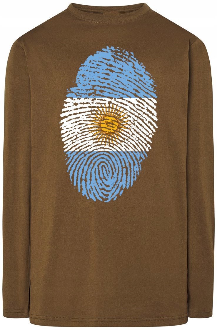 Argentyna Flaga Odcisk Palca Longsleeve Rozm.M