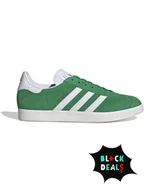 Trampki damskie - adidas Skórzane sneakersy "Gazelle" w kolorze zielono-białym - miniaturka - grafika 1