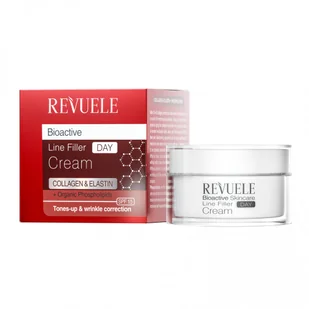 Krem do twarzy na dzień z kolagenem i elastyną / Revuele Bio Active Collagen & Elastin Line Filler Cream (50 ml) - Kremy do twarzy - miniaturka - grafika 1