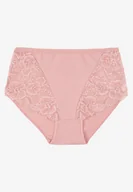 Majtki damskie - Różowe Bawełniane Majtki Figi z Koronką Idiana - miniaturka - grafika 1