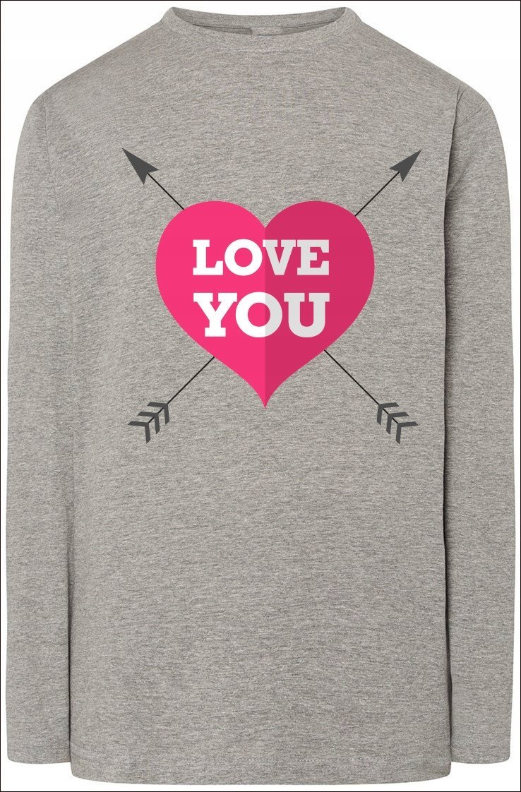 Męska Bluza Longsleeve Walentynki Modna r.XL