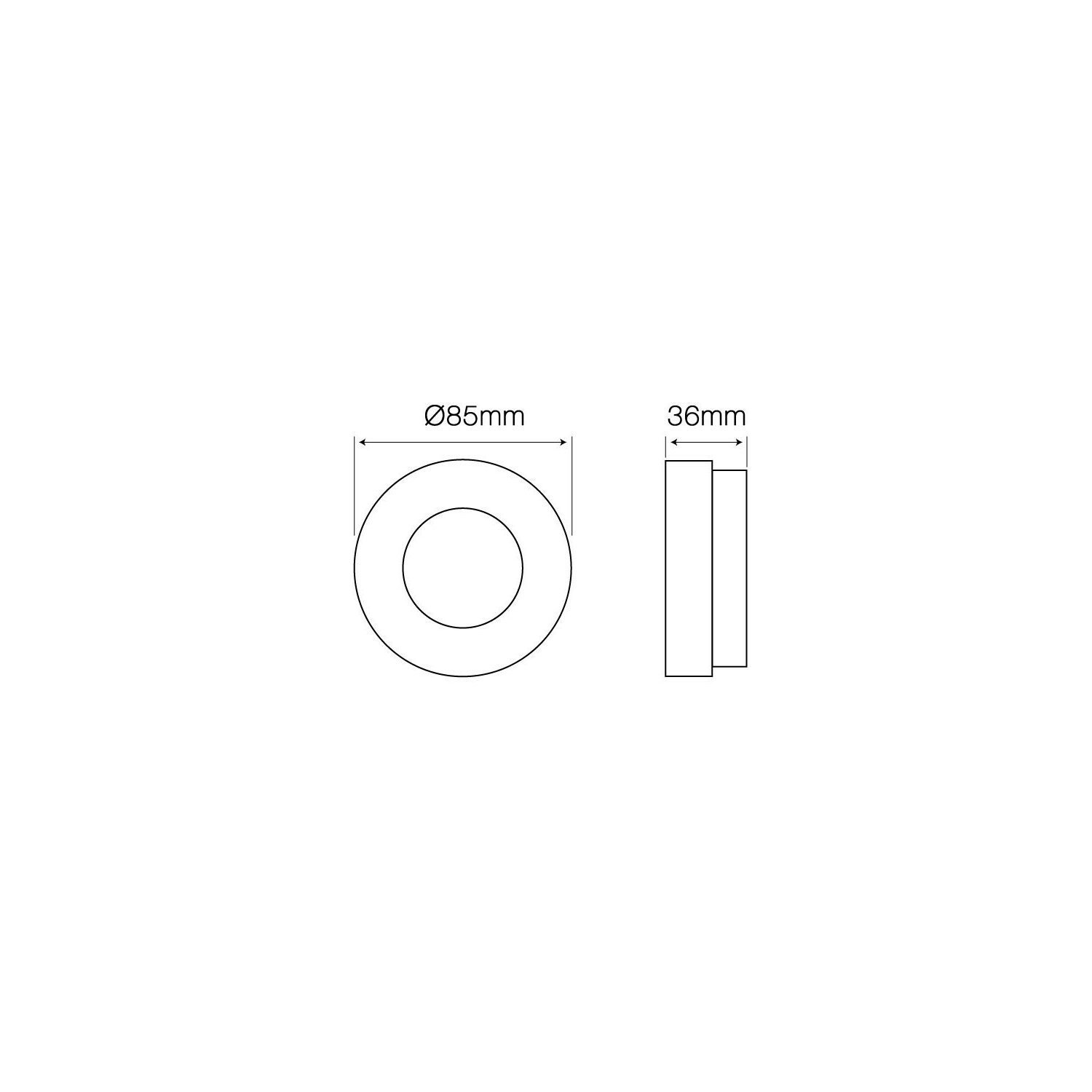 LED Line IP44 lampa sufitowa wpuszczana ramka wodoodporna reflektor wpuszczany okrągły biały matowy aluminium z gniazdem GU10 żarówka 5W neutralny biały