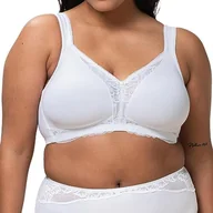 Biustonosze - Triumph Damski nowoczesny biustonosz Lace+Cotton N, biały, 85D - miniaturka - grafika 1