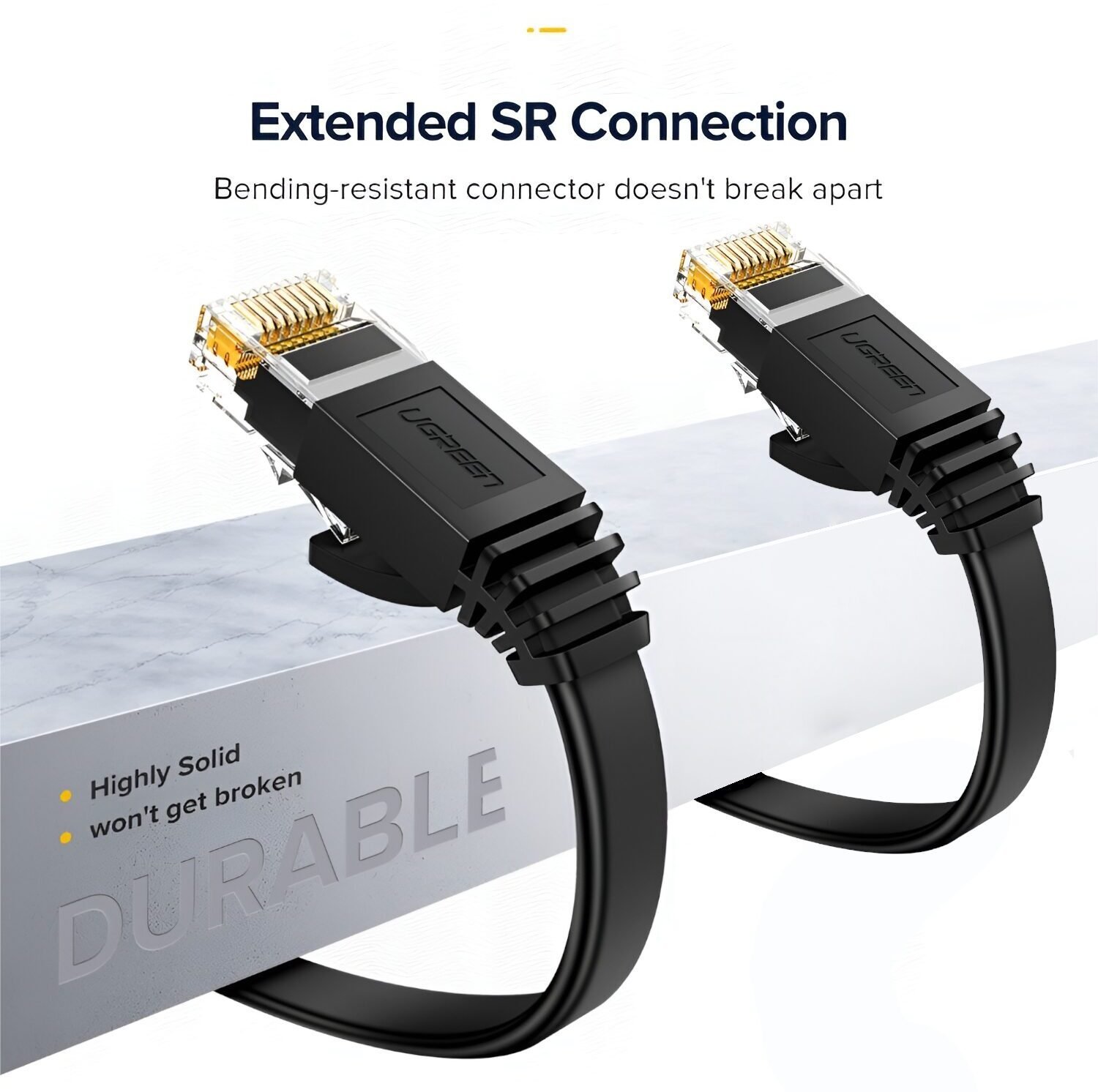 Ugreen Kabel RJ45 Ugreen NW102 Cat.6, 30m, płaski czarny