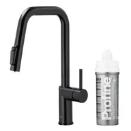 Baterie kuchenne - KFA Armatura DUERO PURE STYLE PULL-OUT 6623-314-81 Czarny Stal nierdzewna - miniaturka - grafika 1