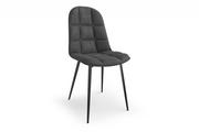 Krzesła - Krzesło tapicerowane na stalowych nogach szare DORFI - miniaturka - grafika 1