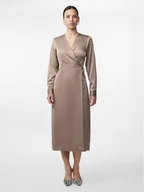 Sukienki - YAS Sukienka codzienna Pella 26030740 Beżowy Regular Fit - miniaturka - grafika 1