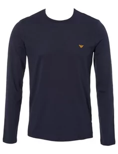 Emporio Armani Męski T-shirt Pure Cotton, morski, M - Koszulki męskie - miniaturka - grafika 1