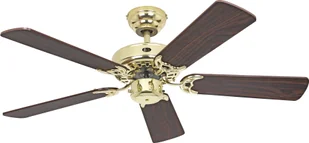 Wentylator sufitowy z łańcuszkiem Classic Royal polerowany mosiądz 103 orzech / ciemny orzech - Wentylatory sufitowe - miniaturka - grafika 1