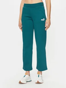 Puma Spodnie dresowe Ess+ 676093 Zielony Regular Fit - Spodnie sportowe damskie - miniaturka - grafika 1