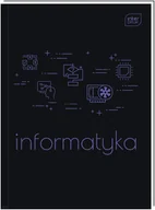 Zeszyty szkolne - Brulion tematyczny INFORMATYKA A5 80k zeszyt TWARDA OKŁADKA ze ściągą - miniaturka - grafika 1