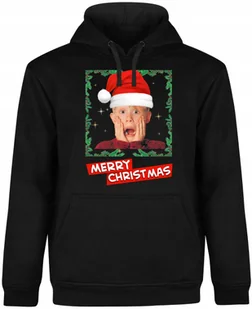 BLUZA MĘSKA CZARNA ŚWIĄTECZNA NA PREZENT ŚWIĘTA KEVIN Z NADRUKIEM R-XL  MODEL  A432 - Bluzy męskie - miniaturka - grafika 1