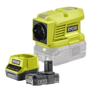Przetwornica RYOBI One+ 18V/230V 150W/300W + Akumulator RYOBI ONE+ RC18120-120 2Ah 18V + ładowarka - Akcesoria do elektronarzędzi - miniaturka - grafika 1