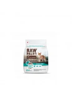RAW PALEO STERILISED CAT CHICKEN&amp;TUNA&amp;SALMON 250G - Mokra karma dla kotów - miniaturka - grafika 1