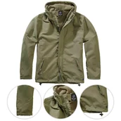Odzież trekkingowa damska - Kurtka turystyczna męska Brandit Frontzip Windbreaker Olive - miniaturka - grafika 1