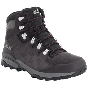 Buty damskie Jack Wolfskin Refugio Texapore Mid W Rozmiar butów (UE): 42 / Kolor: czarny - Buty trekkingowe damskie - miniaturka - grafika 1