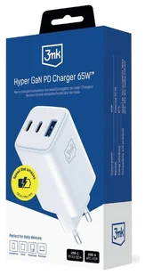 3mk Hyper GaN Charger 65W QC4+ biała - Ładowarki do telefonów - miniaturka - grafika 1