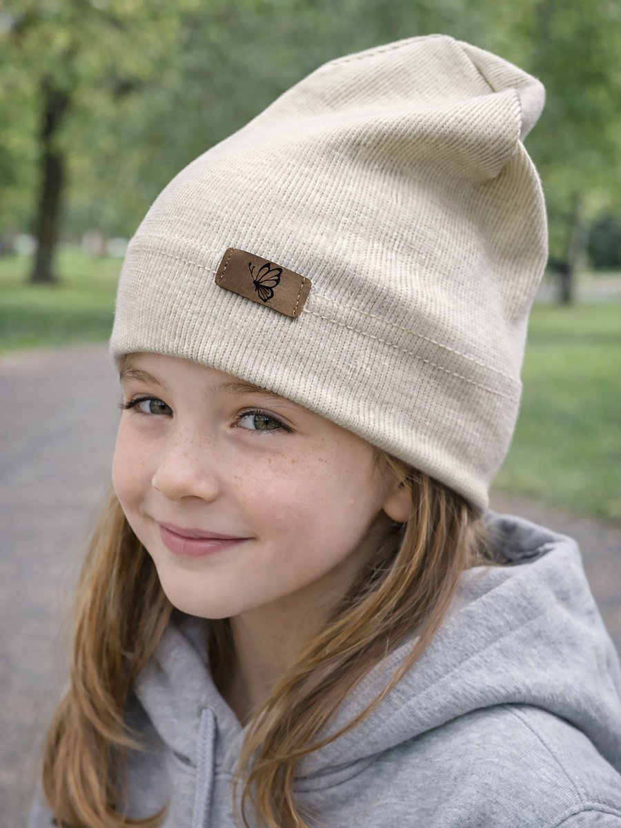 Czapka bawełniana beżowy 52-56