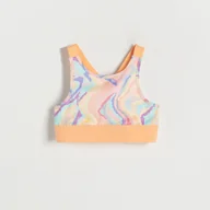 Bluzki dla dziewczynek - Reserved - Sportowy top we wzory - Wielobarwny - miniaturka - grafika 1