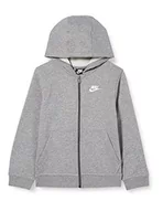 Kurtki i płaszcze dla chłopców - NIKE Chłopięca Ft Club Fz ciepła kurtka, Carbon Heather/White, L - miniaturka - grafika 1
