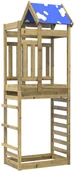 Place zabaw - vidaXL Wieża zabaw Brązowy 85 x 52,5 x 239 cm lite impregnowane drewno - miniaturka - grafika 1