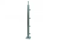 Balustrady i akcesoria - (25) Słupek podłogowy profil 40x40x2 mm, h=86 cm, z 4 przelotkami fi 12, stal nierdzewna AISI 304 - miniaturka - grafika 1