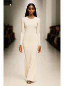 Sukienki - Sukienka ecru YY300037 - miniaturka - grafika 1