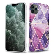 Etui i futerały do telefonów - Pokrowiec Etui Do Apple iPhone 12 PRO MAX w Fioletowe Fale Marmur No. 14 Obudowa Case Cover Silikon Plecki Cadorabo - miniaturka - grafika 1