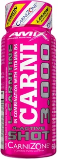 L-karnityna w płynie Amix Carnishot 3000 Shot 60 ml Mojito (8594060005911) - Aminokwasy - miniaturka - grafika 1
