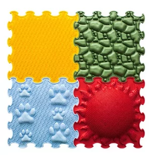 Małpiszon, mata sensoryczna Fantastic Four 4 szt. 30x30cm - Zabawki sensoryczne - miniaturka - grafika 1