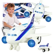 Zabawki interaktywne dla dzieci - Interaktywny Samolot Pasażerski LED z Dźwiękiem  Z875 - miniaturka - grafika 1