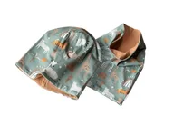 Czapki dla dzieci - Jacob's - Manufaktura mody dziecięcej Baby Beanie dwustronna czapka beanie i szal kominowy Safari w zestawie - miniaturka - grafika 1