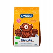 Przekąski dla dzieci - BIO Ciasteczka z orkiszu, kakaowo-jabłkowe 10m+, 220 g Smileat - miniaturka - grafika 1