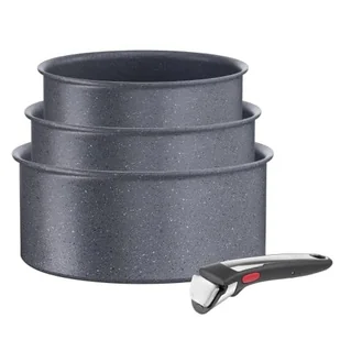 Tefal Ingenio Natural On Zestaw Patelni Aluminum Czarny 4 - Zestawy garnków i patelni - miniaturka - grafika 1
