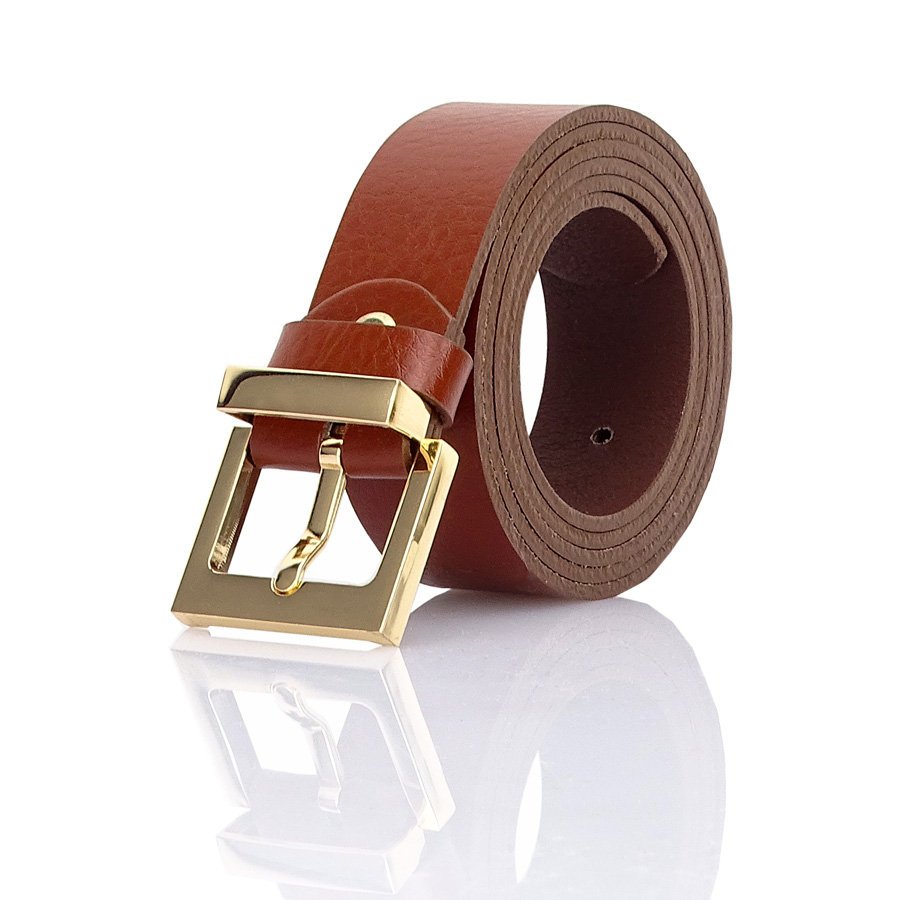 GRACIO pasek damski SKORA NATURALNA brązowy