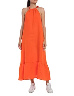 Sukienki - Replay Sukienka damska W9004, 449 jasny pomarańcz, S, 449 jaskrawy pomarańczowy, S - grafika 1