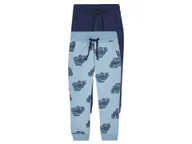 Spodnie i spodenki dla chłopców - lupilu® Spodnie dresowe dziecięce z bawełną, 2 pary (Granatowy/niebieski, 98/104) - miniaturka - grafika 1
