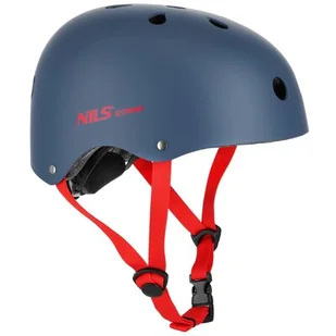 Kask NILS EXTREME MTW001-1 Szaro-czerwony ( M) - Kaski rowerowe - miniaturka - grafika 1