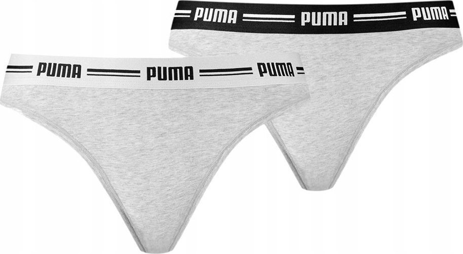 Puma Bielizna damska Puma String 2P Pack szara 907854 05 XL