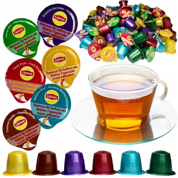 Herbata W Kapsułkach Lipton Do Ekspresu Nespresso Zielona Mięta Owoc 60szt