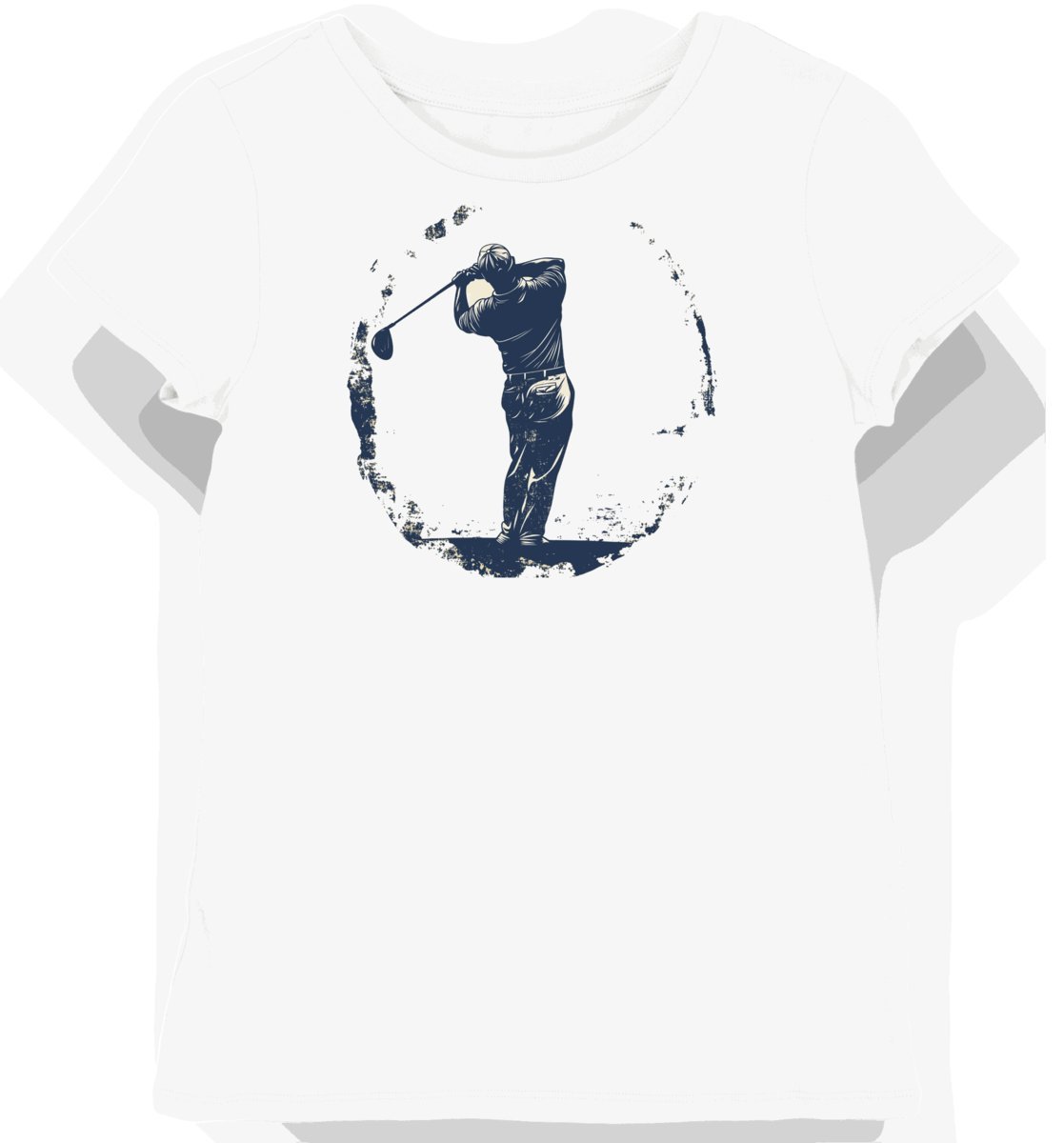 Koszulka damska biała z nadrukiem golfisty vintage XXL