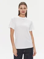 Koszulki i topy damskie - Calvin Klein T-Shirt Metallic Micro Logo T Shirt K20K206967 Biały Regular Fit - miniaturka - grafika 1