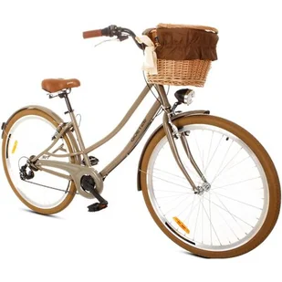 Rower miejski z koszykiem GOETZE Cruiser S7B 28 cali Brązowy - Rowery - miniaturka - grafika 1