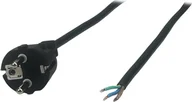 Kable - POSAC-16/7/7-30B: POS AC cable CEE7/7-YJ-03[16A]-tinned ends H05VV-F3G1,5 L=3000 black - miniaturka - grafika 1