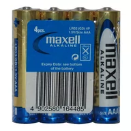 Baterie i akcesoria - Bateria alkaliczna, LR-3, AAA, 1.5V, Maxell, Folia, 4-pack - miniaturka - grafika 1
