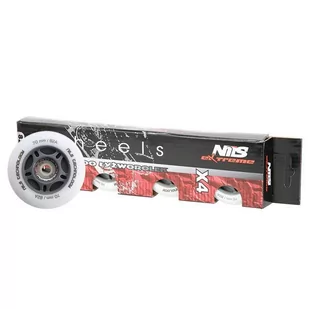 PU 70x24 82A LED-3  BIAŁE KÓŁKA (4 szt.) NILS EXTREME - Akcesoria do skatingu - miniaturka - grafika 3