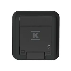 Gniazdo podtynkowe P/T, pojedyncze z uziemieniem IP55, antracyt AQUANT 2K - Gniazdka elektryczne - miniaturka - grafika 1