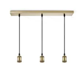 Lampy sufitowe - Kabel zasilający VINTAGE 3xE27/40W/230V mosiądz - miniaturka - grafika 1
